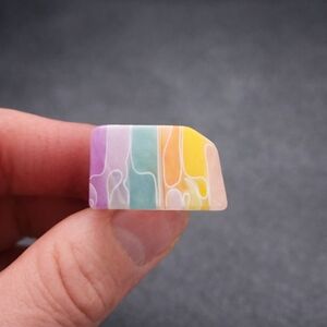 NWOT Handmade Pastel Lucite Statement Ring 🌈